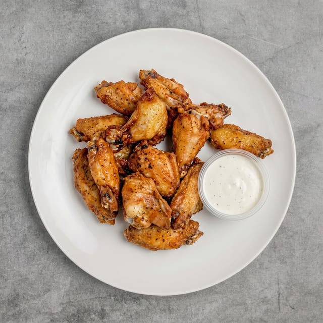 Breaded Buffalo Wings.