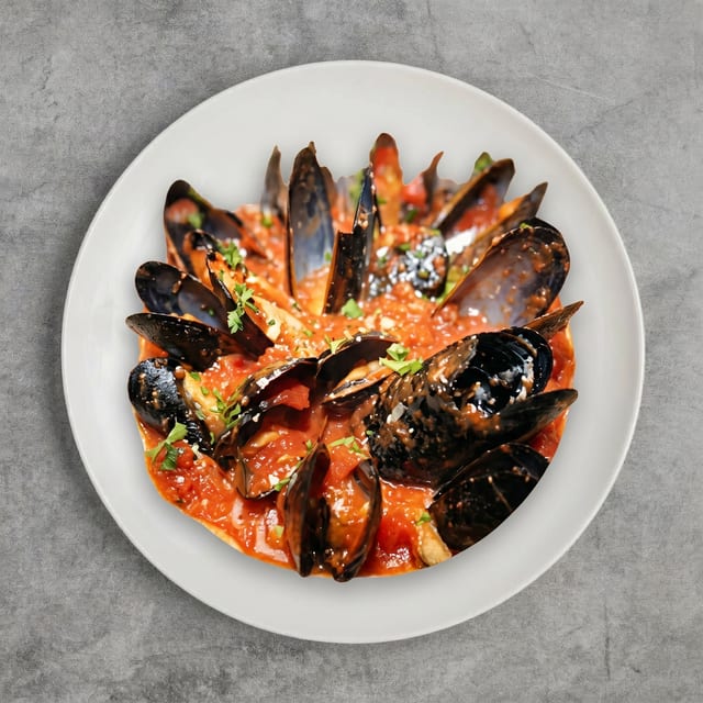 Mussels Marinara.
