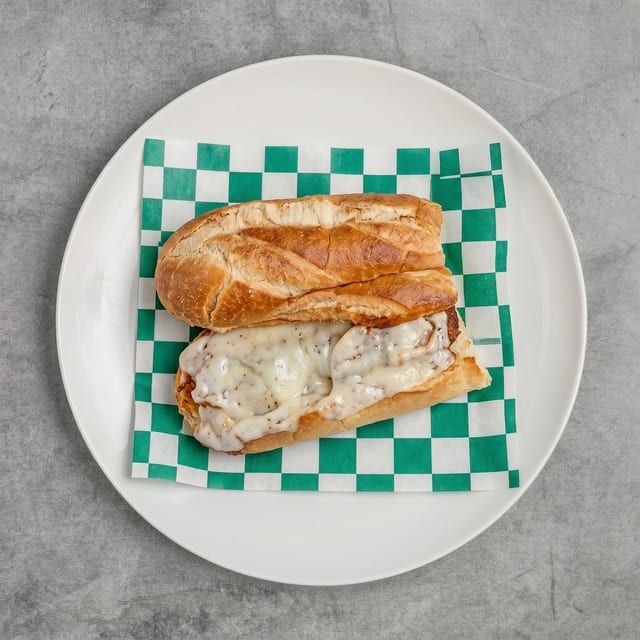 Meatball Parmigiana Sub.