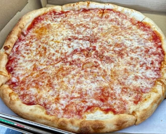 Plain Cheese Pizza Slice.